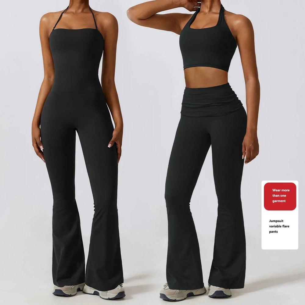 
                  
                    Yoga Set Jumpsuits Women's Tracksuit One Piece Workout Rompers Sportswear Gym Set Workout Clothes for Women Push Up Flared Pants
                  
                