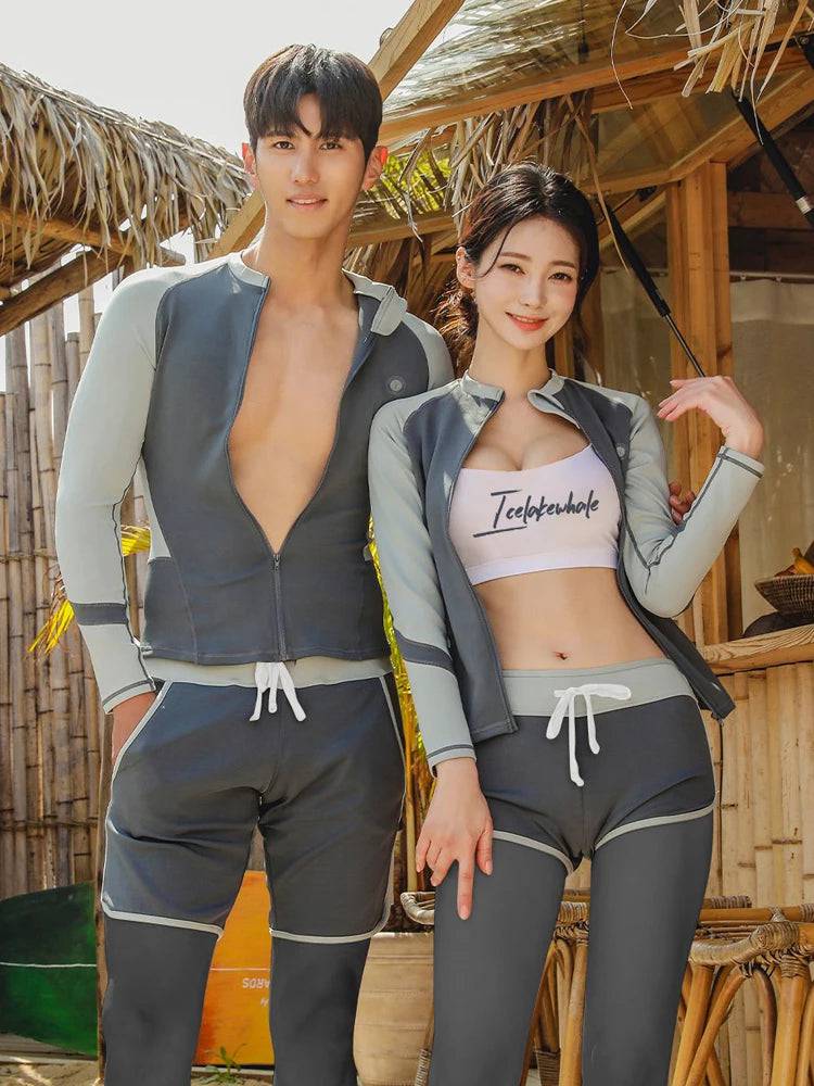 
                  
                    Rash Guards Couples 2024 Patchwork Long Sleeve Multi Pieces Swimsuit Swimwear Bathing Suits Surfing Long Pant Women Men Boy Girl
                  
                