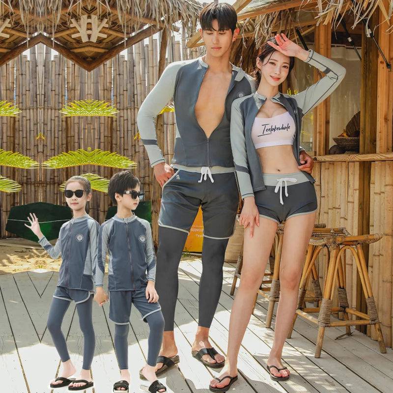 
                  
                    Rash Guards Couples 2024 Patchwork Long Sleeve Multi Pieces Swimsuit Swimwear Bathing Suits Surfing Long Pant Women Men Boy Girl
                  
                