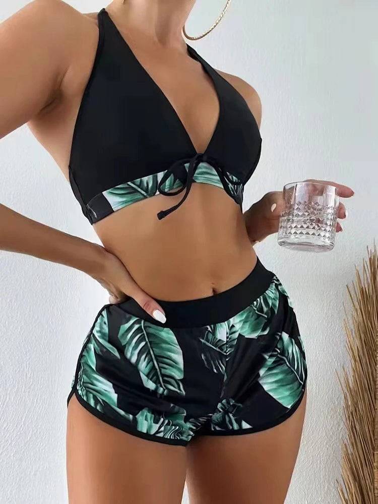 
                  
                    3 Pieces Bikinis Set Women Push-up Bandeau Low Waist Swimsuit Beachwear Bathing Suit 2024 Beach Wear Brazilian Biquinis
                  
                