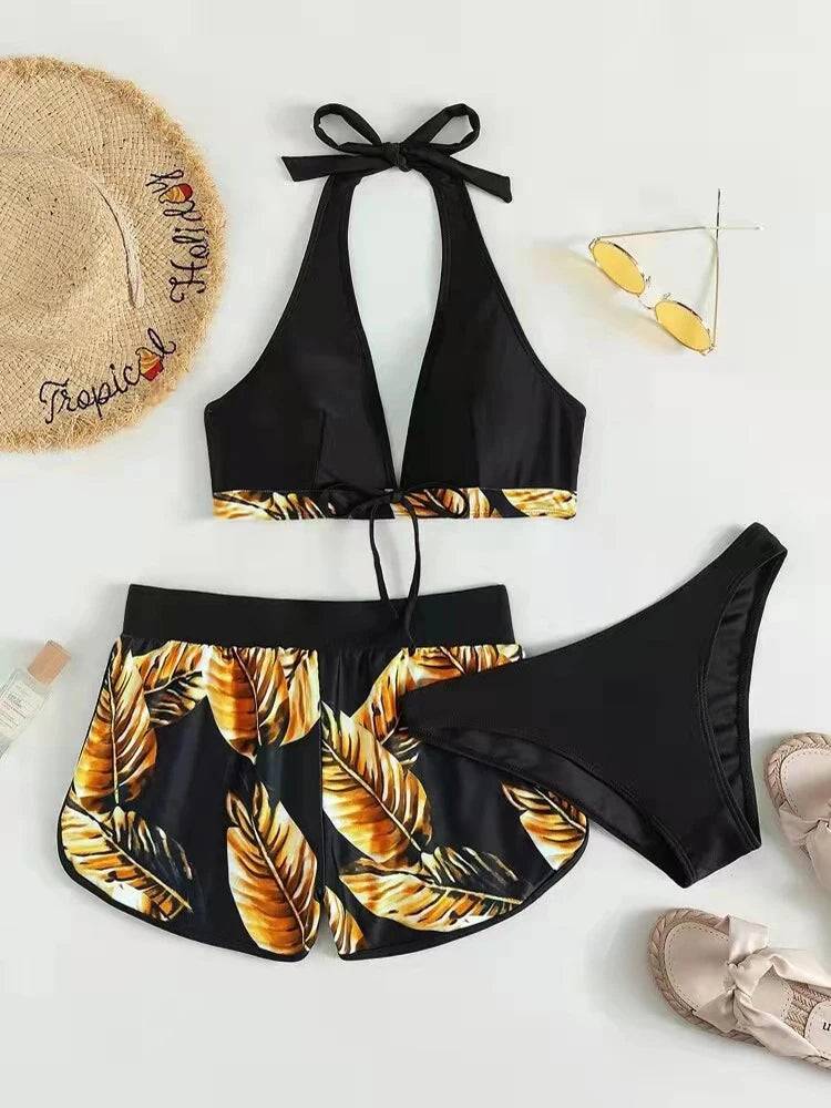 
                  
                    3 Pieces Bikinis Set Women Push-up Bandeau Low Waist Swimsuit Beachwear Bathing Suit 2024 Beach Wear Brazilian Biquinis
                  
                