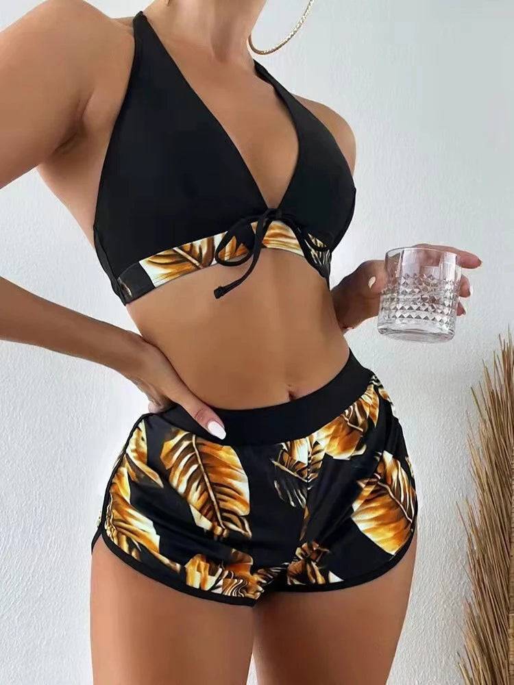 
                  
                    3 Pieces Bikinis Set Women Push-up Bandeau Low Waist Swimsuit Beachwear Bathing Suit 2024 Beach Wear Brazilian Biquinis
                  
                