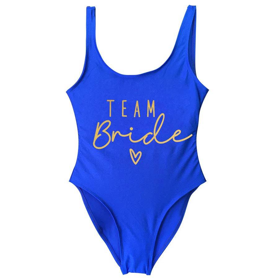 
                  
                    S-3XL Gold Print Team Bride One-Piece Swimsuit Squad Women Swimwear Bachelorette Party Swimsuit Summer Beatchwear Bathing Suit
                  
                