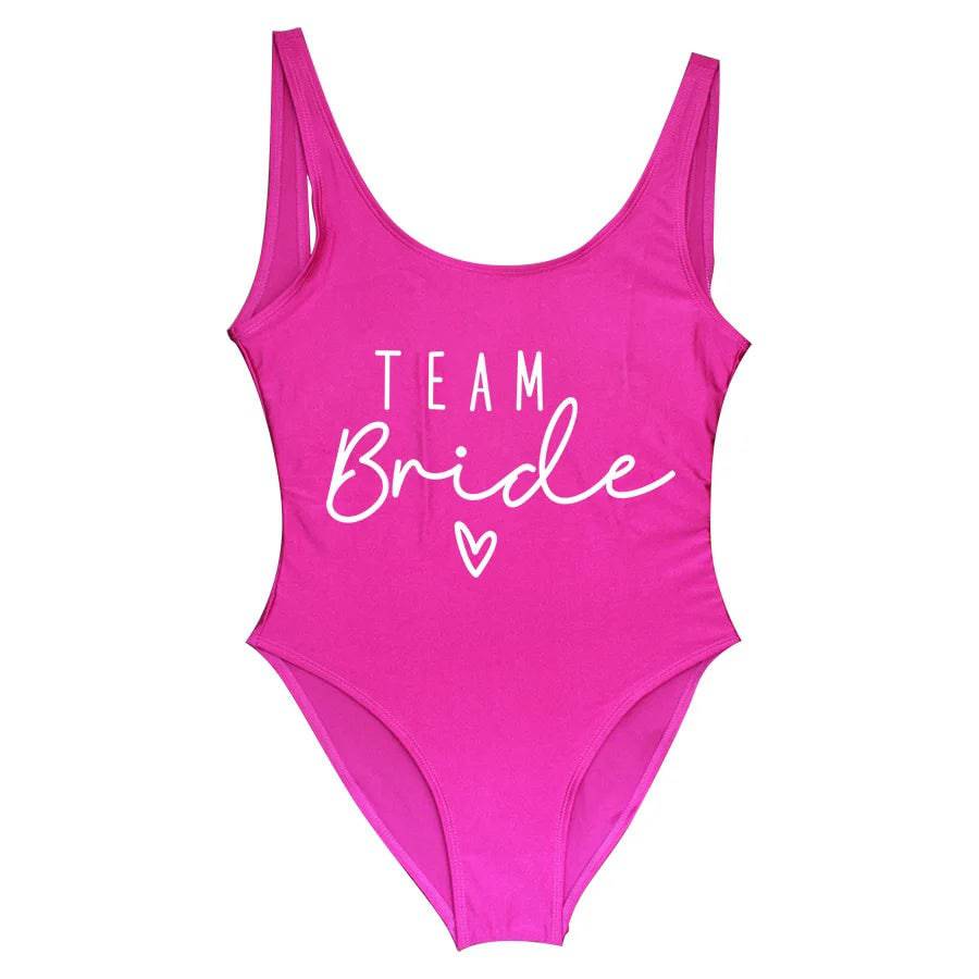 
                  
                    S-3XL Gold Print Team Bride One-Piece Swimsuit Squad Women Swimwear Bachelorette Party Swimsuit Summer Beatchwear Bathing Suit
                  
                