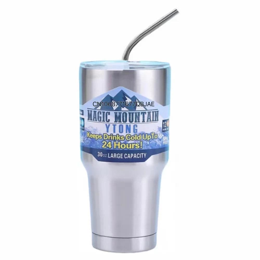 
                  
                    Magic Mountain Vacuum Cup Thermal Car Mug Freeze Thermos Flasks Stainless Steel Water Bottle with Straw Keep Cold Tumbler 30oz
                  
                