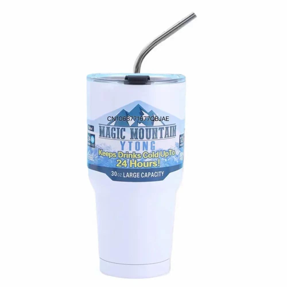 
                  
                    Magic Mountain Vacuum Cup Thermal Car Mug Freeze Thermos Flasks Stainless Steel Water Bottle with Straw Keep Cold Tumbler 30oz
                  
                