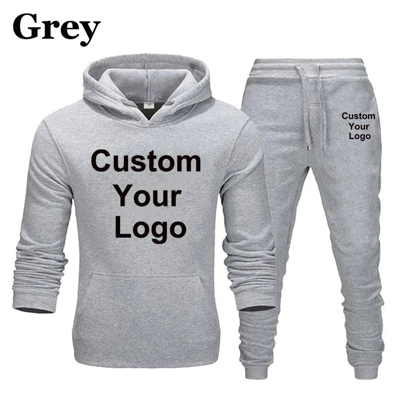 
                  
                    Custom Your Logo Hoodies Pants 2Pcs/Sets Sweatshirt Sweatpants Male Gyms Fitness Tops Trousers Joggers Sportswear Tracksuits
                  
                