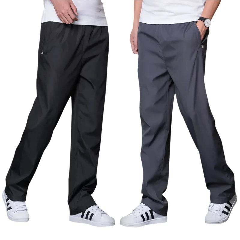 Men's Quick Drying Pants Elastic Waist Summer Men Breathable Pants polyester sport Pants Mens Straight sweatpants