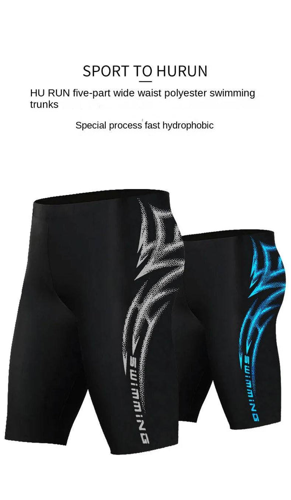 
                  
                    Quick-Dry Swimming Trunks for Men, Sexy Swimwear, Boxer Shorts, Tight Swim Trunks, Plus Size, New
                  
                