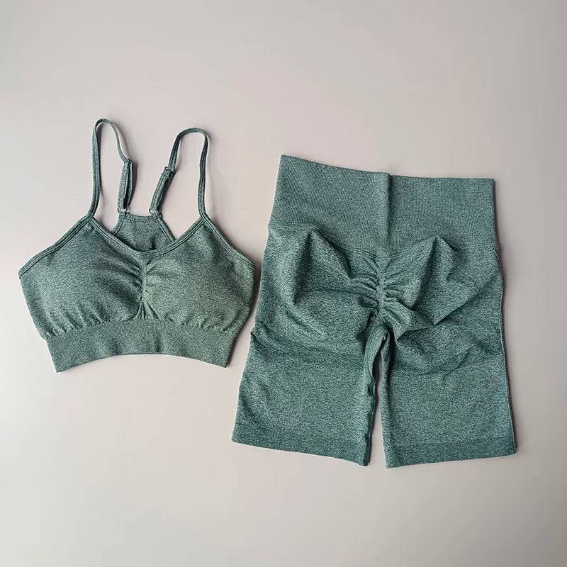 
                  
                    2Pcs Women Sport Suit Gym Set Yoga Suit  Hip Lift Female Yoga Wear Fitness Sports Bra Seamless Workout Shorts Yoga Set
                  
                