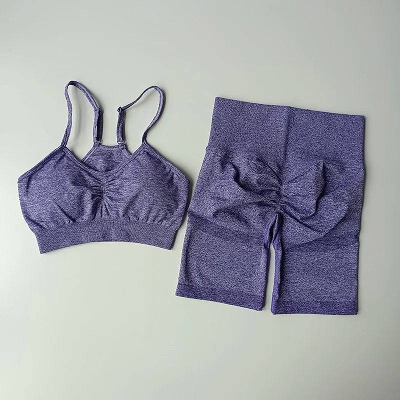 
                  
                    2Pcs Women Sport Suit Gym Set Yoga Suit  Hip Lift Female Yoga Wear Fitness Sports Bra Seamless Workout Shorts Yoga Set
                  
                