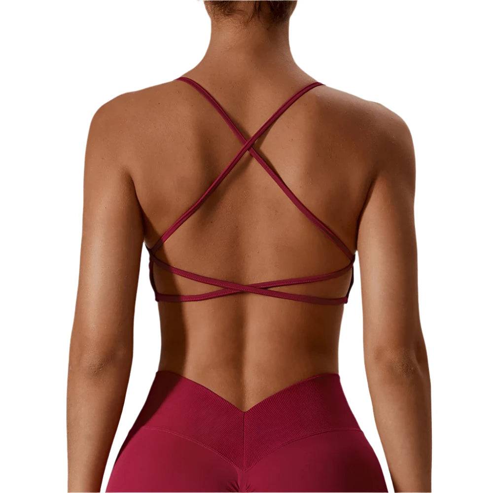 Seamless Back Cross Sports Bra Gym Top Women Higher Quality Yoga Clothes Women Fitness Running Bra Workout Yoga Bra