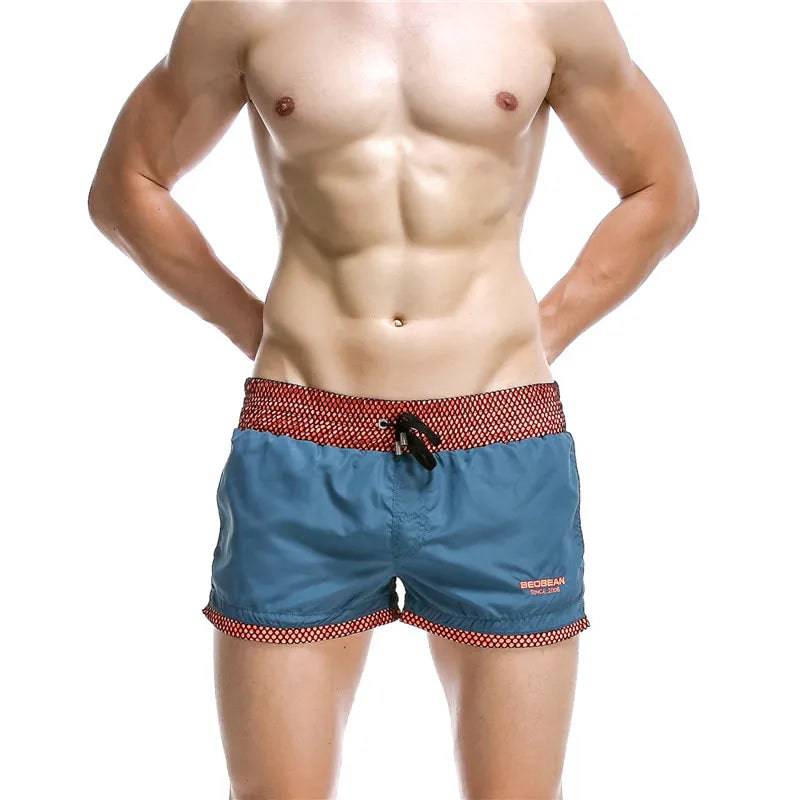 SEOBEAN Brand Mens Beach Shorts Breathable Quick Dry Nylon Fabric Board Shorts Men Swim Trunks Shorts