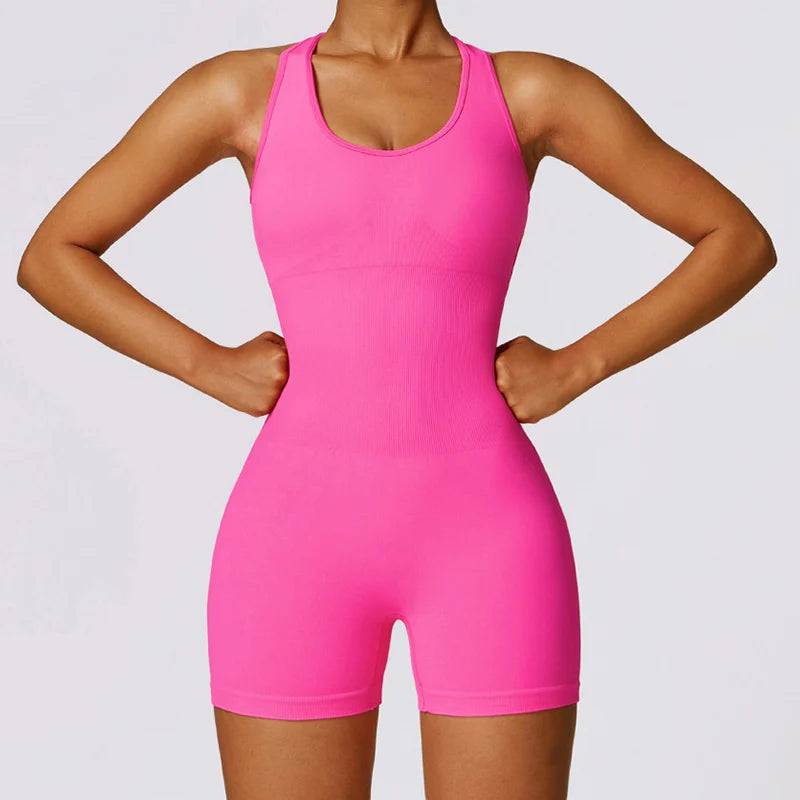 
                  
                    Stretch Bodysuit Gym Clothes Seamless Push Up Sportswear Jumpsuit Sweat Suit Set Womens Fitness Workout Set Dance Belly
                  
                