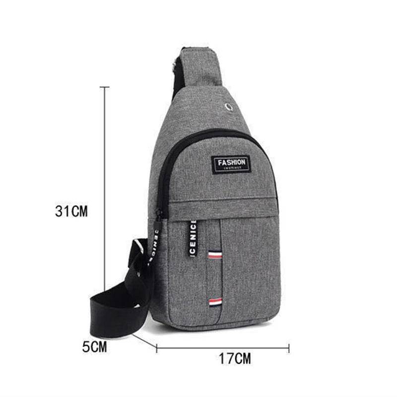 
                  
                    Polarshe Men Chest Bag Business Waterproof Crossbody Bag Casual Canvas Waist Bags Multifunction Travel Bag Black Shoulder Purse
                  
                