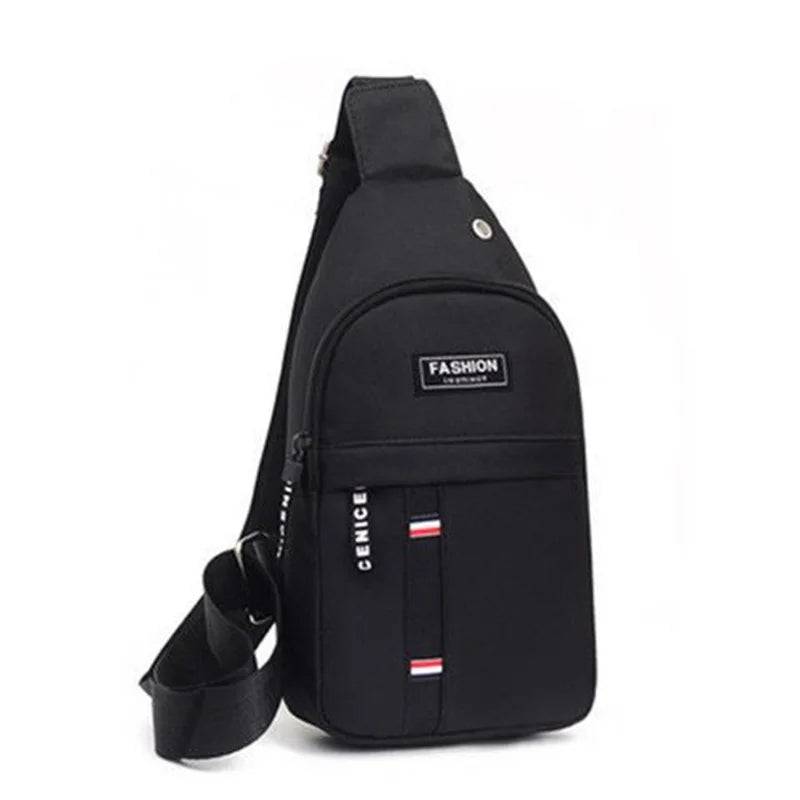 
                  
                    Polarshe Men Chest Bag Business Waterproof Crossbody Bag Casual Canvas Waist Bags Multifunction Travel Bag Black Shoulder Purse
                  
                