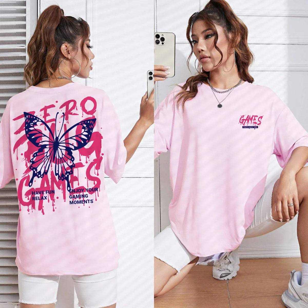 
                  
                    Graphic & Letter Print Crew Neck T-Shirt Women Cotton Plus Size Tshirts Hip Hop Breathable Streetwear Soft Casual Short Sleeve
                  
                