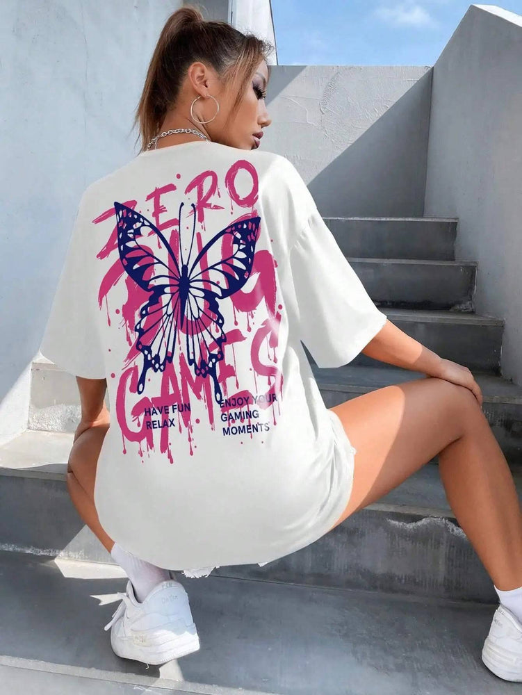 
                  
                    Graphic & Letter Print Crew Neck T-Shirt Women Cotton Plus Size Tshirts Hip Hop Breathable Streetwear Soft Casual Short Sleeve
                  
                