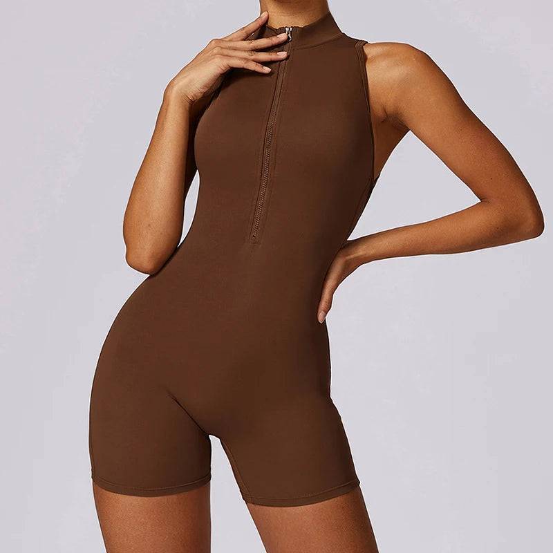 
                  
                    New V Back Scrunch Sports Jumpsuit Women Gym Rompers Sleeveless Sportswear Bodysuits Women Zipper One-Piece Suit Yoga Clothing
                  
                