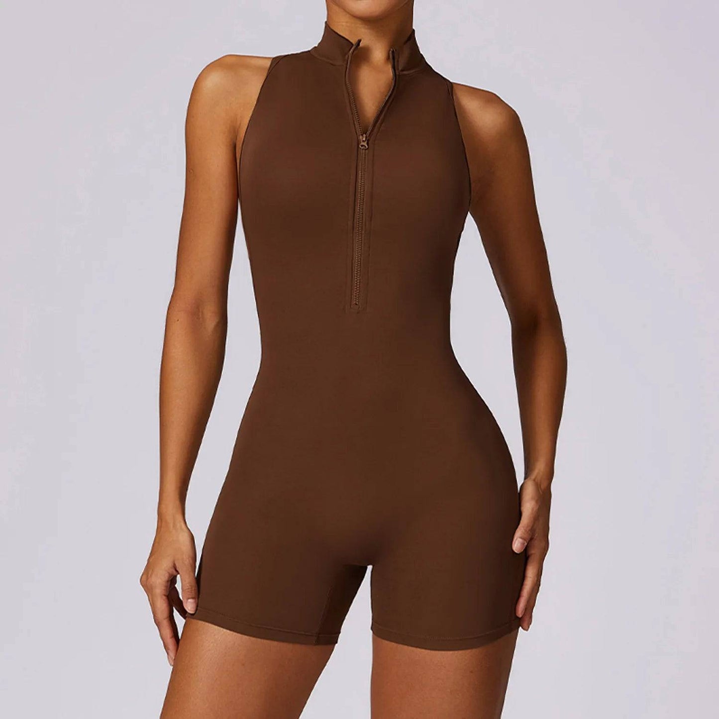 
                  
                    New V Back Scrunch Sports Jumpsuit Women Gym Rompers Sleeveless Sportswear Bodysuits Women Zipper One-Piece Suit Yoga Clothing
                  
                