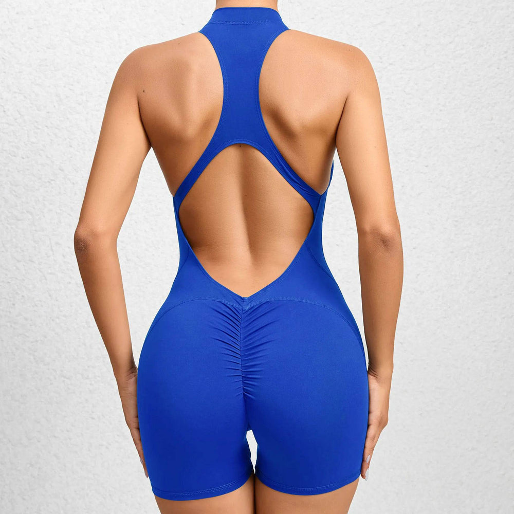 
                  
                    New V Back Scrunch Sports Jumpsuit Women Gym Rompers Sleeveless Sportswear Bodysuits Women Zipper One-Piece Suit Yoga Clothing
                  
                