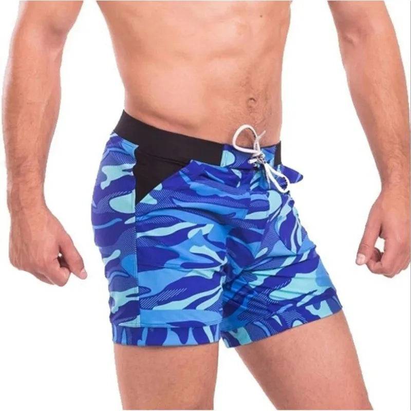 
                  
                    Summer Mens Swimwear Basic Shorts Swimming Trunk Surf Camo Beach Shorts with Pockets Men Handsome Swimwear
                  
                