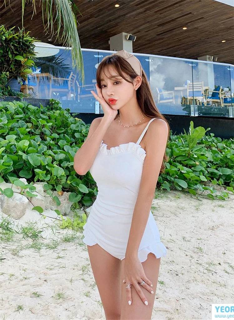 
                  
                    2022 New Korean Sexy Push Up One Piece Swimsuit Dress Monokini Cut Out Swimwear Women Swim Bathing Cute Swimming Suit
                  
                