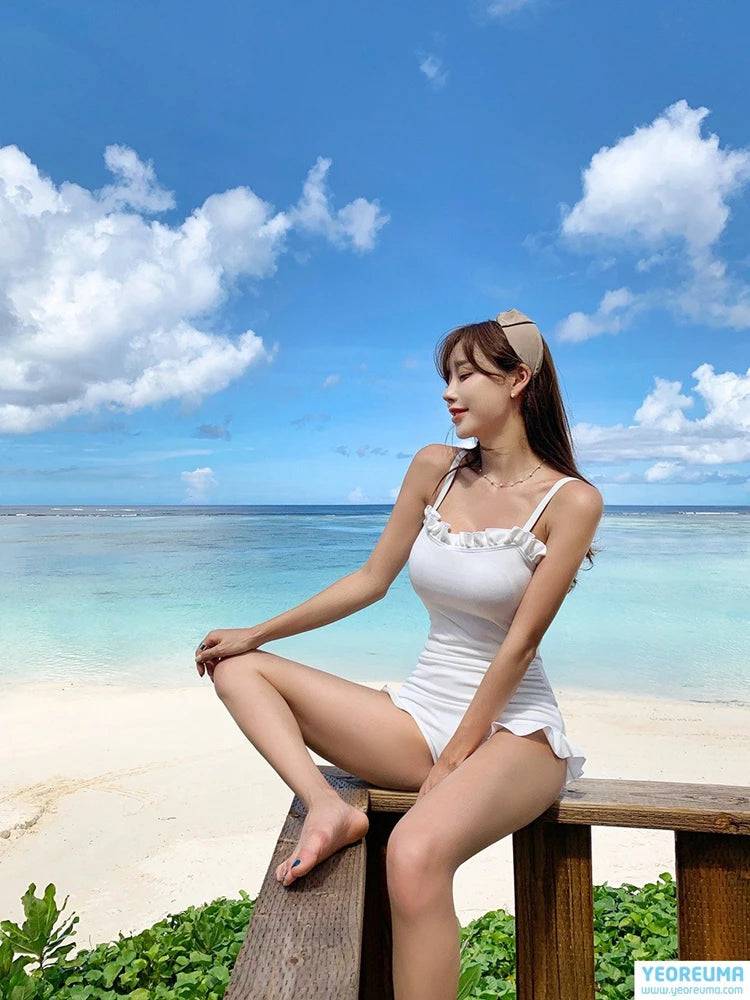 
                  
                    2022 New Korean Sexy Push Up One Piece Swimsuit Dress Monokini Cut Out Swimwear Women Swim Bathing Cute Swimming Suit
                  
                