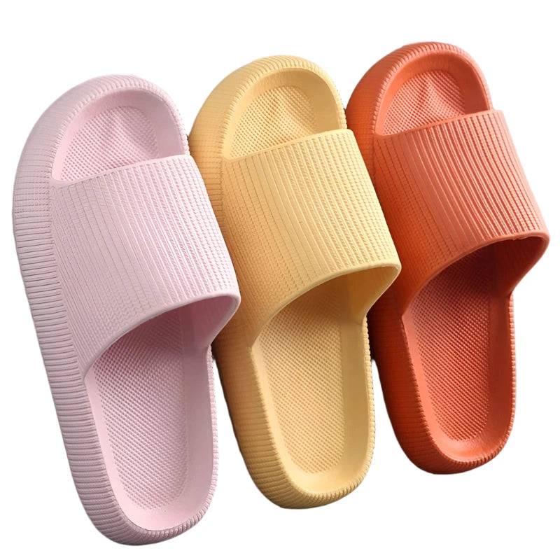 Thick Platform Bathroom Home Slippers Women Fashion Soft Sole EVA Indoor Slides Woman Sandals 2024 Summer Non-slip Flip Flops