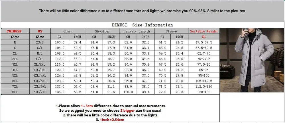 
                  
                    DIMUSI Winter Men's Long Jacket Casual Men Outwear Thermal Parkas Coats Man Cotton Thick Warm Windbreaker Jackets Brand Clothing
                  
                