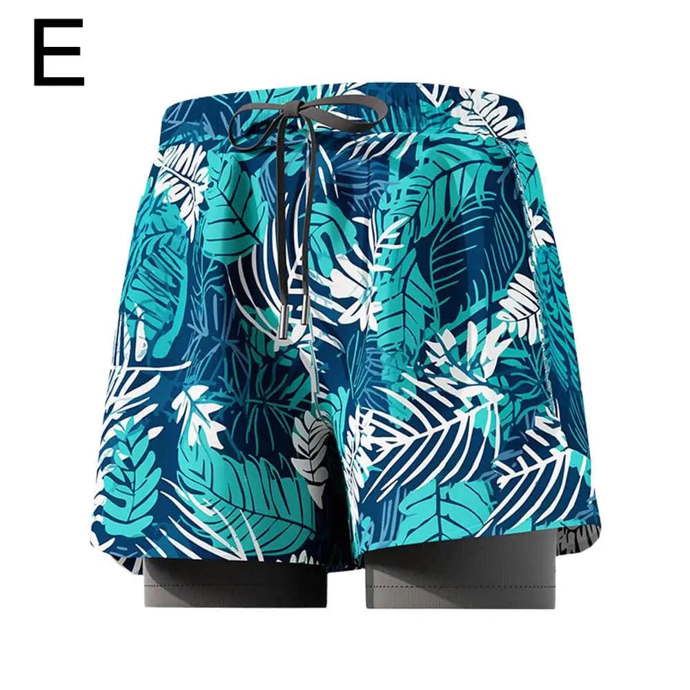 
                  
                    Mens Swimming Trunks With Compression Liner Stretch Mens Swimwear 2 In 1 Quick Dry Running Gym Swim Shorts For Men
                  
                