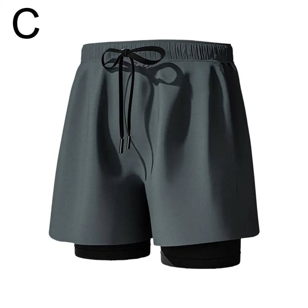 
                  
                    Mens Swimming Trunks With Compression Liner Stretch Mens Swimwear 2 In 1 Quick Dry Running Gym Swim Shorts For Men
                  
                