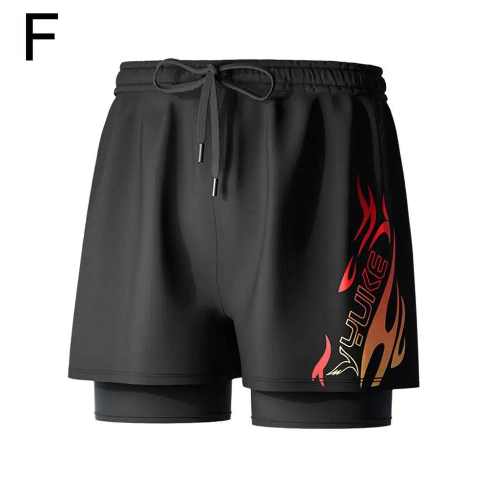 
                  
                    Mens Swimming Trunks With Compression Liner Stretch Mens Swimwear 2 In 1 Quick Dry Running Gym Swim Shorts For Men
                  
                