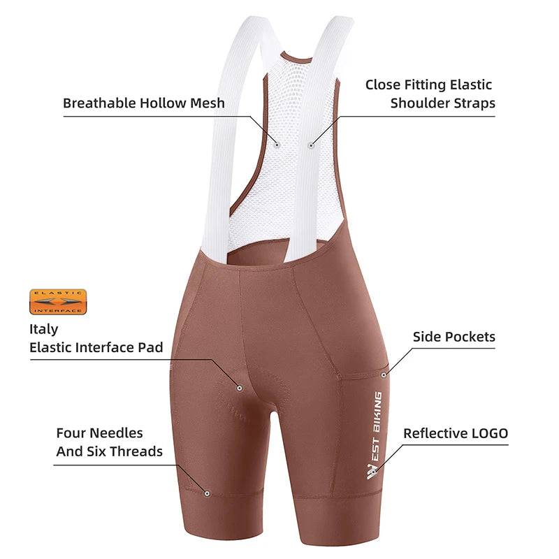 
                  
                    WEST BIKING Women‘s Cycling Bib Pants Professional Racing Cycling Shorts Summer Outdoor Sports MTB Tights High Waist Short Pants
                  
                