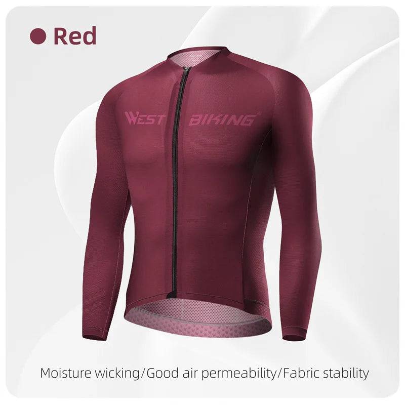 
                  
                    WEST BIKING Man Cycling Jersey Spring Autumn Compact Long Sleeve MTB Road Bike Cycling Clothes Stretchy Breathable Bike Clothing
                  
                