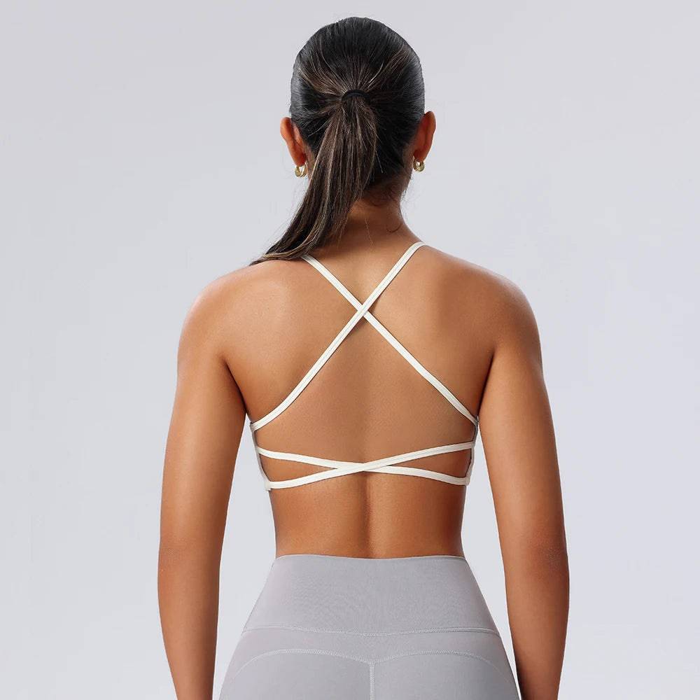 
                  
                    Women's Gym Sports Tops Yoga Bra Criss Cross Straps Back Push Up Fitness Running Sports Bra Woman Yoga Clothing
                  
                