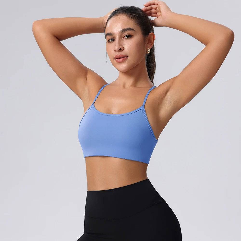 
                  
                    Women's Gym Sports Tops Yoga Bra Criss Cross Straps Back Push Up Fitness Running Sports Bra Woman Yoga Clothing
                  
                