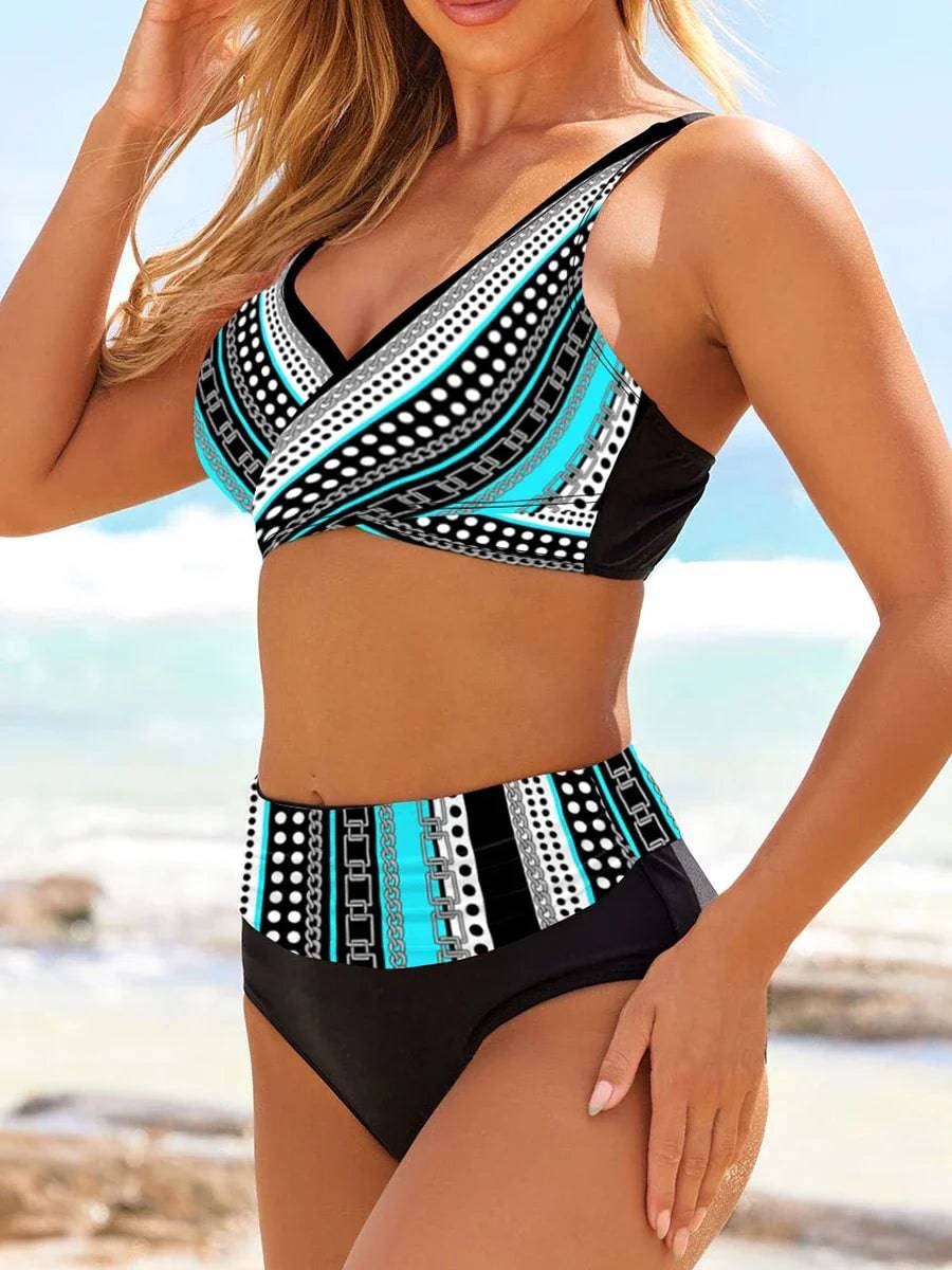 
                  
                    2024 Bikini Set High Waist Swimwear Women Vintage Swimsuit Female Beachwear Summer Push Up Bathing Suit Swimming Bathers
                  
                