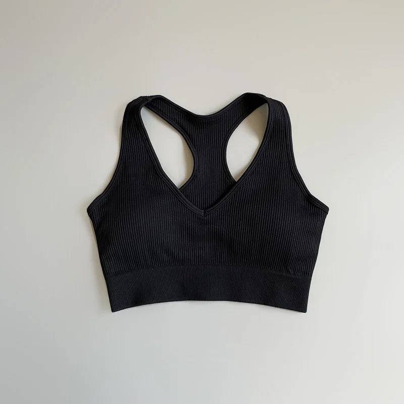 
                  
                    Seamless Sports Bra Women's Cropped Tank Top Sexy Breathable Yoga Top Padded Running Vest Athletic Sportswear
                  
                