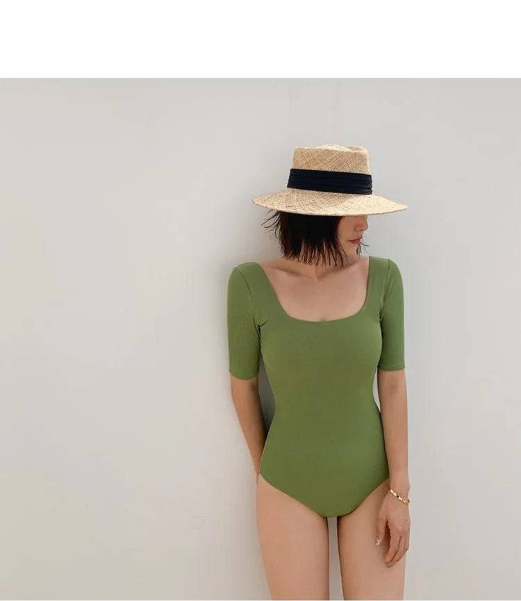 
                  
                    2023 New Korea Sexy Mesh Cut Hollow Out High Waist Swimsuit Lady Monokini One Piece Swimwear Women Swim Bath Suit
                  
                