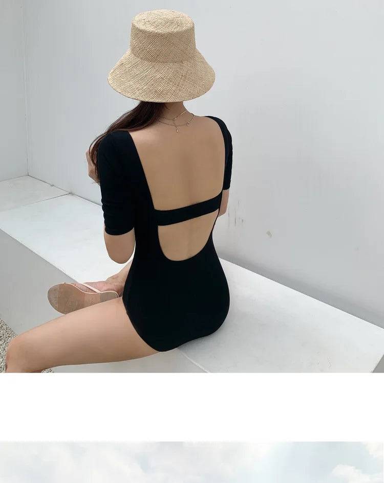 
                  
                    2023 New Korea Sexy Mesh Cut Hollow Out High Waist Swimsuit Lady Monokini One Piece Swimwear Women Swim Bath Suit
                  
                