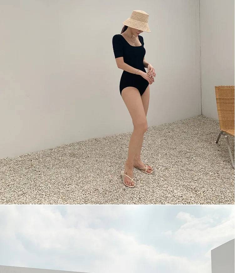 
                  
                    2023 New Korea Sexy Mesh Cut Hollow Out High Waist Swimsuit Lady Monokini One Piece Swimwear Women Swim Bath Suit
                  
                