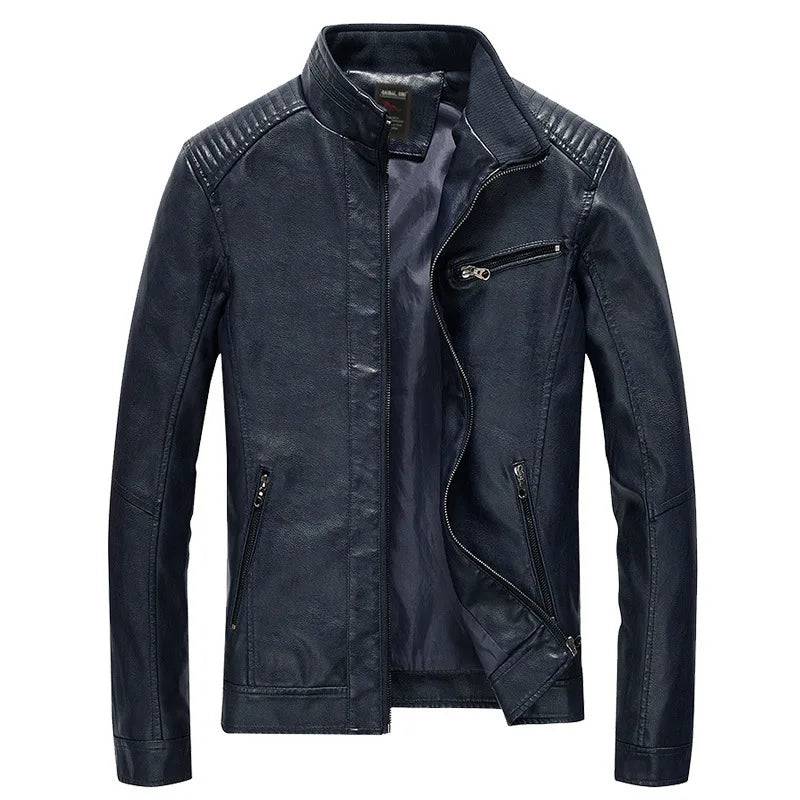 
                  
                    Spring Autumn Men's PU Leather Jacket Stylish Men Stand Collar Business Leather Coats Men Outdoor Windbreaker Jackets Clothing
                  
                