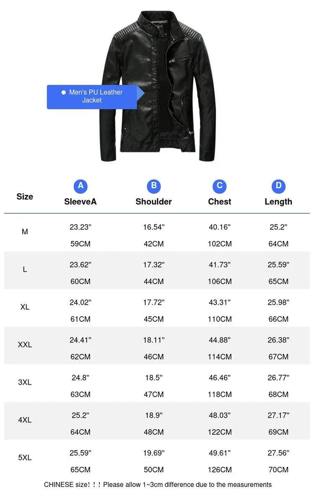 
                  
                    Spring Autumn Men's PU Leather Jacket Stylish Men Stand Collar Business Leather Coats Men Outdoor Windbreaker Jackets Clothing
                  
                