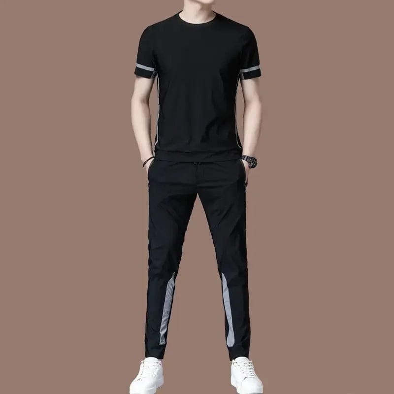 
                  
                    Tracksuit Sportswear Pants Sets Grey Men's Clothing Jogging T Shirt Man No Logo Sports Suits Fashion Top Summer Regular Fit Slim
                  
                