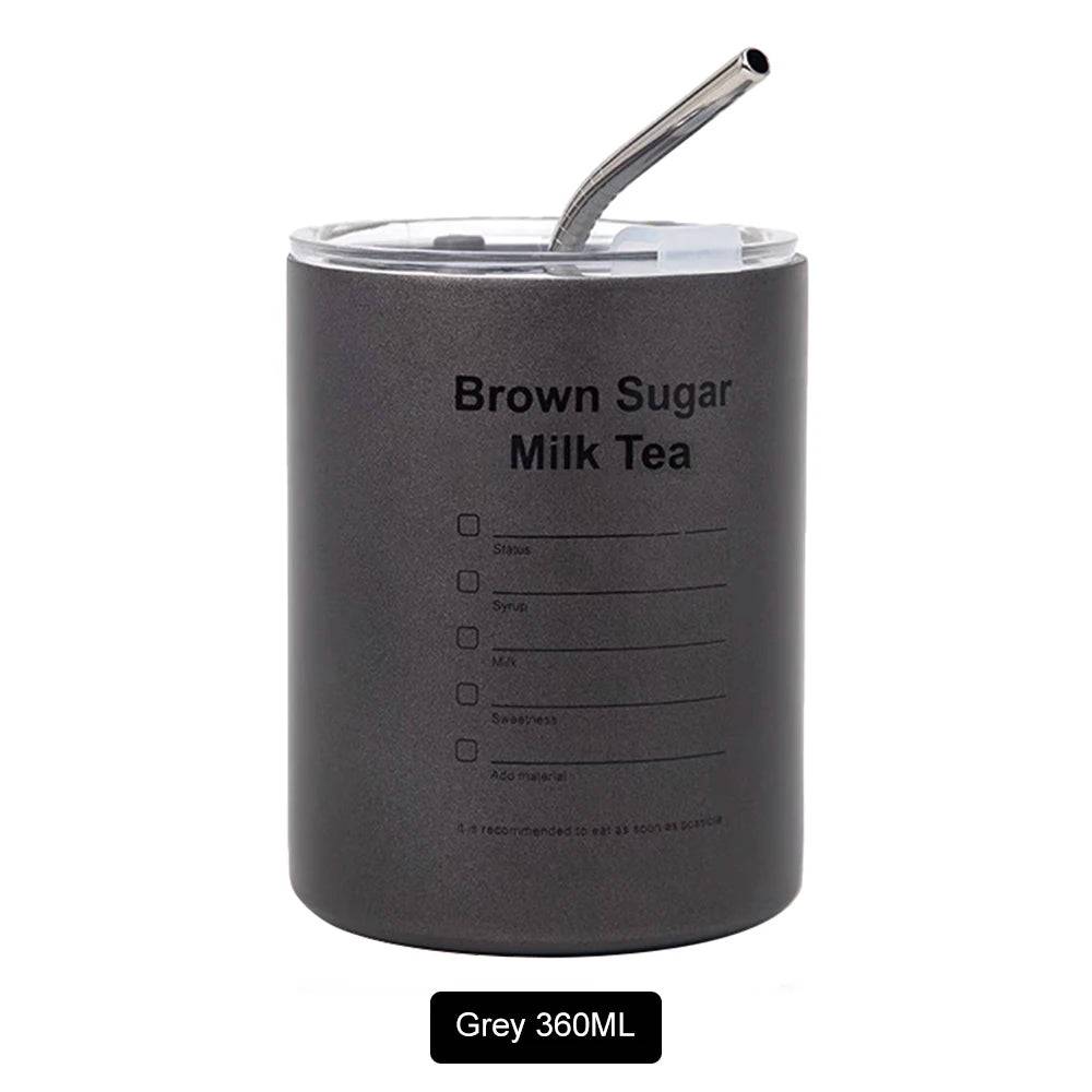 
                  
                    360ml/600ml Ice Coffee Cup Stainless Steel Thermal Water Bottle with Straw Ice American Coffee Mug Double-layer Vacuum Flask Cup
                  
                