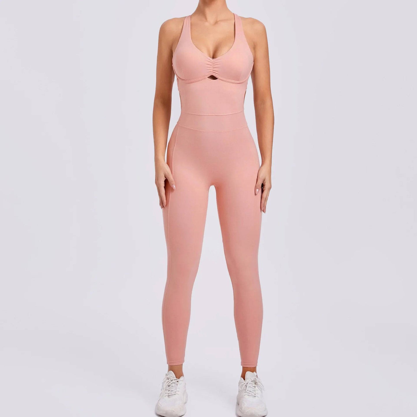 
                  
                    Seamless Yoga Jumpsuits Sports Fitness Peach Hip Raise Cross Beauty Back Dance Belly Contracting One-piece Tracksuits for Women
                  
                