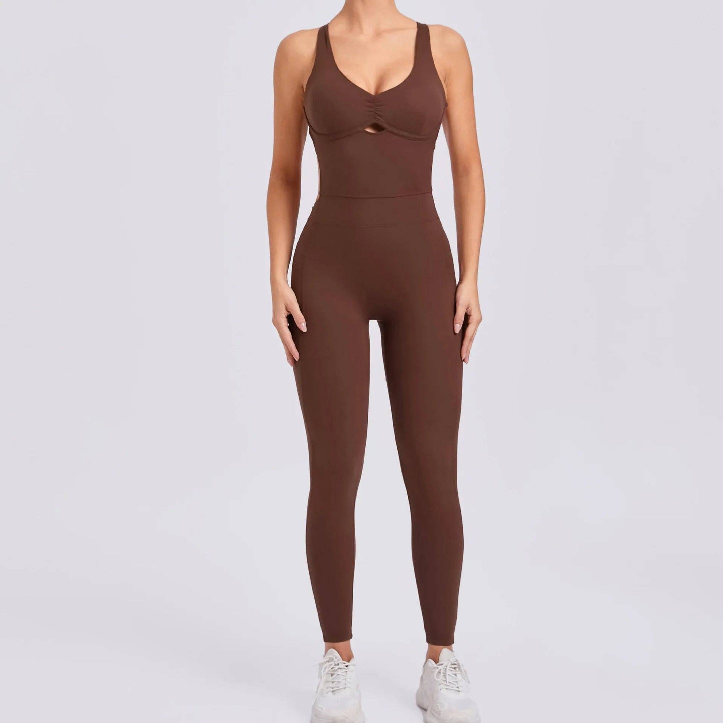 
                  
                    Seamless Yoga Jumpsuits Sports Fitness Peach Hip Raise Cross Beauty Back Dance Belly Contracting One-piece Tracksuits for Women
                  
                