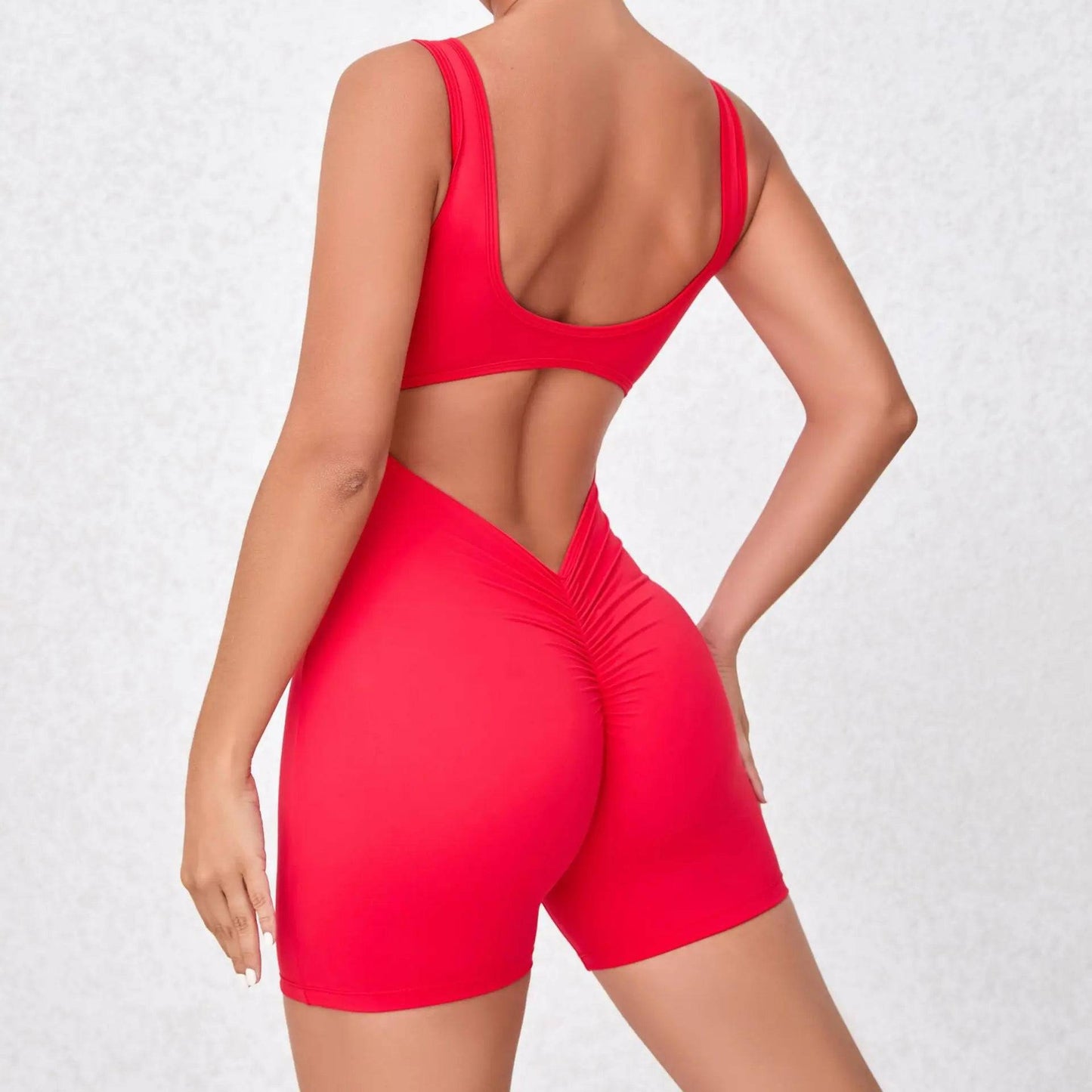 
                  
                    2024 S-XL Pad Women Gym Yoga Set Sports Rompers Deep V Back Fitness Workout Pant Flare Leggings One Piece Jumpsuit Active Wear
                  
                