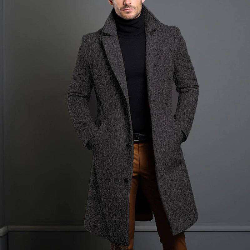 
                  
                    Autumn Winter Men's Trench Coats Luxury Male Mid-Long Warm Wool Jackets Casual Mens Business Comfortable Overcoat Clothing
                  
                